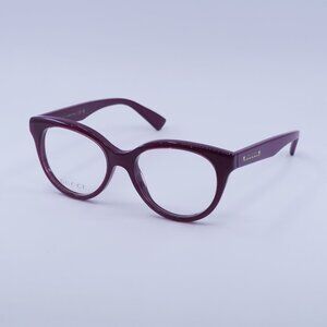 Gucci GG1590O 006 Eyeglasses Burgundy 52mm Cat Eye Frame